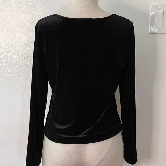 Coldwater Creek Velvet Long Sleeve Top - Picture 2 of 4